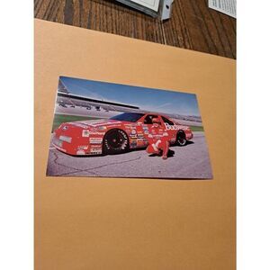 Vintage 1990 Jeff Bodine Budweiser #11 Ford NASCAR Postcard Unused